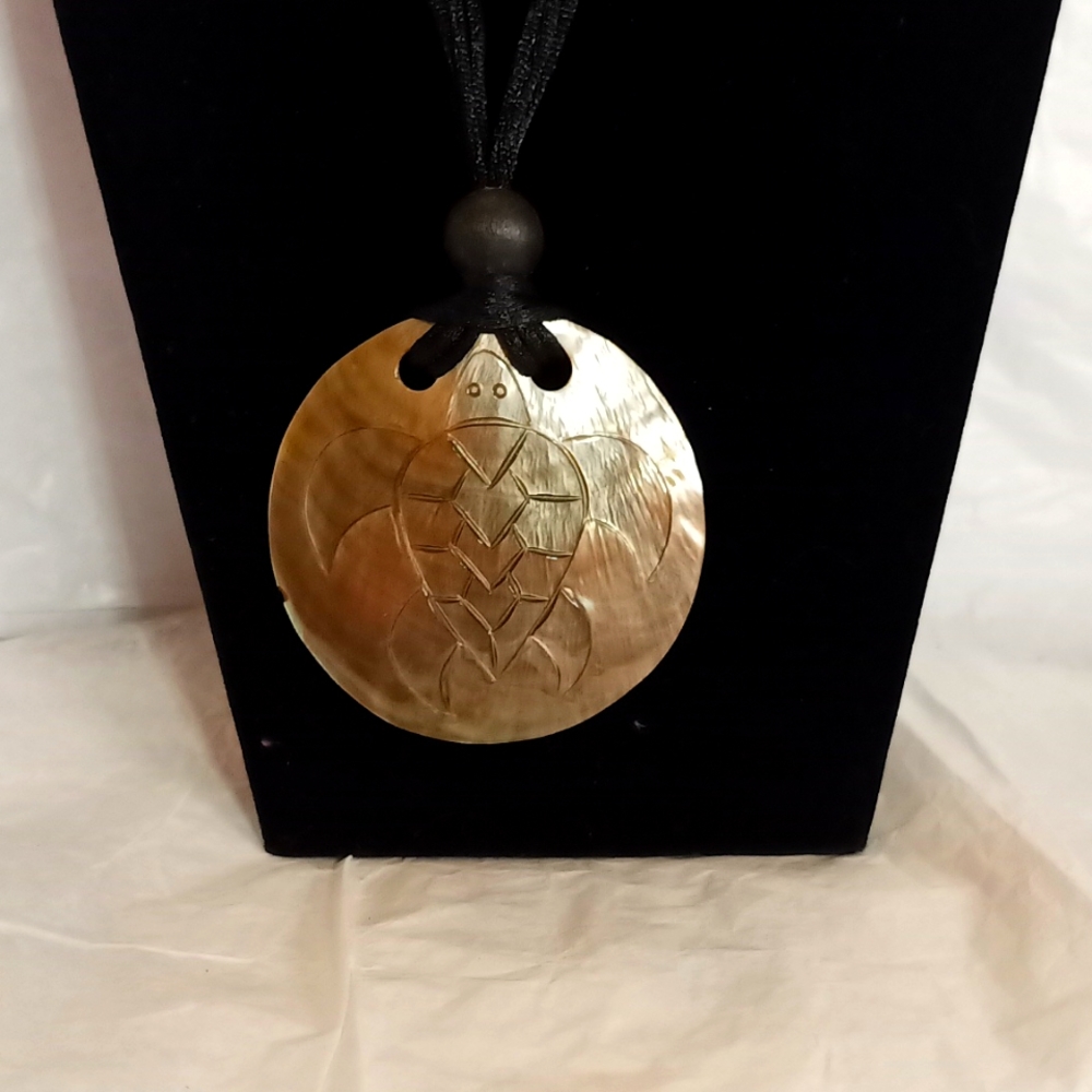 Turtle Necklace Engraved Turtle Necklace